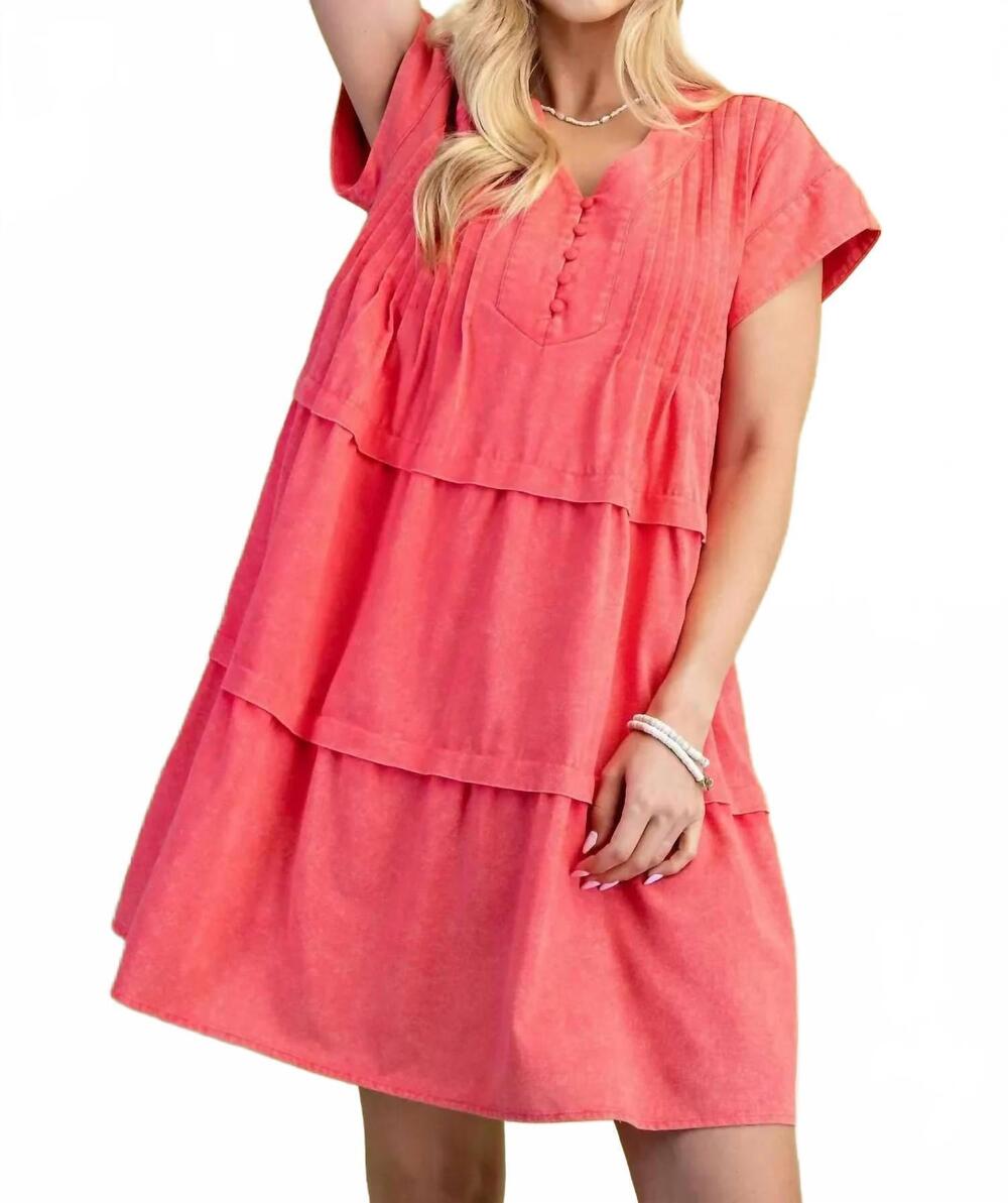 NEW GIGIO by the seaside dress in coral